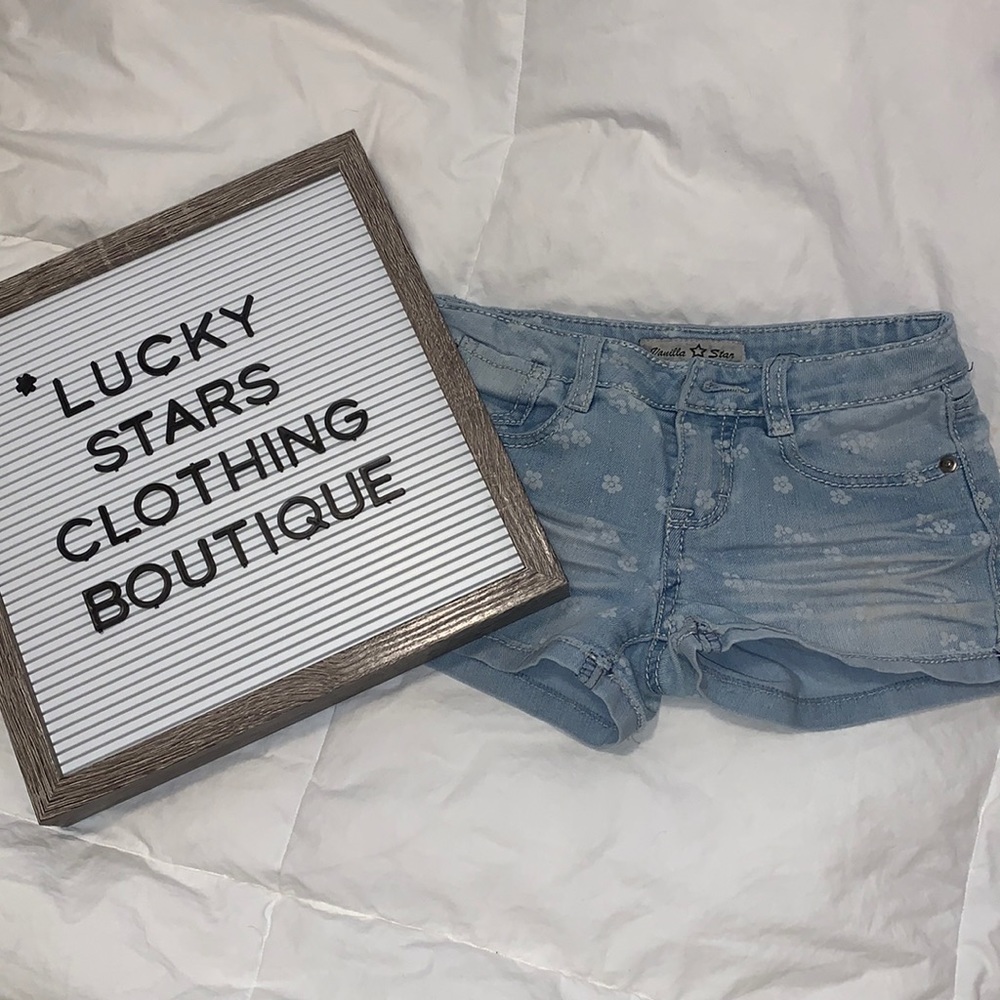 Girls Vanilla Star Jean Shorts